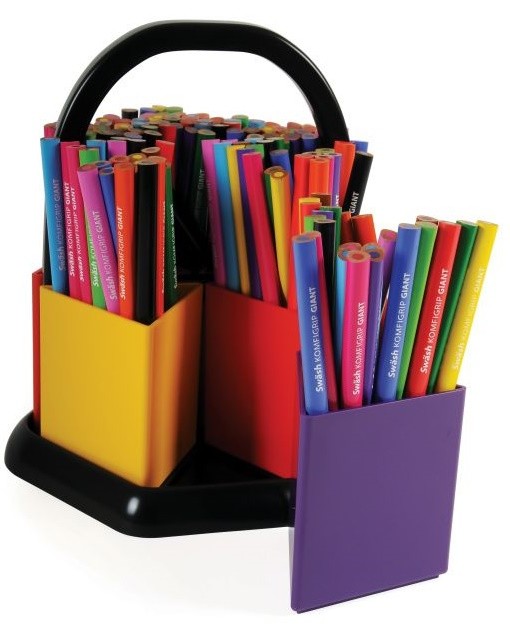 An image of KOMFIGRIP Giant Colouring Pencils