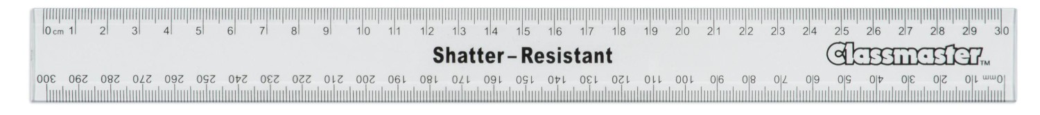 An image of Classmaster Shatter Resistant Rulers 30cm