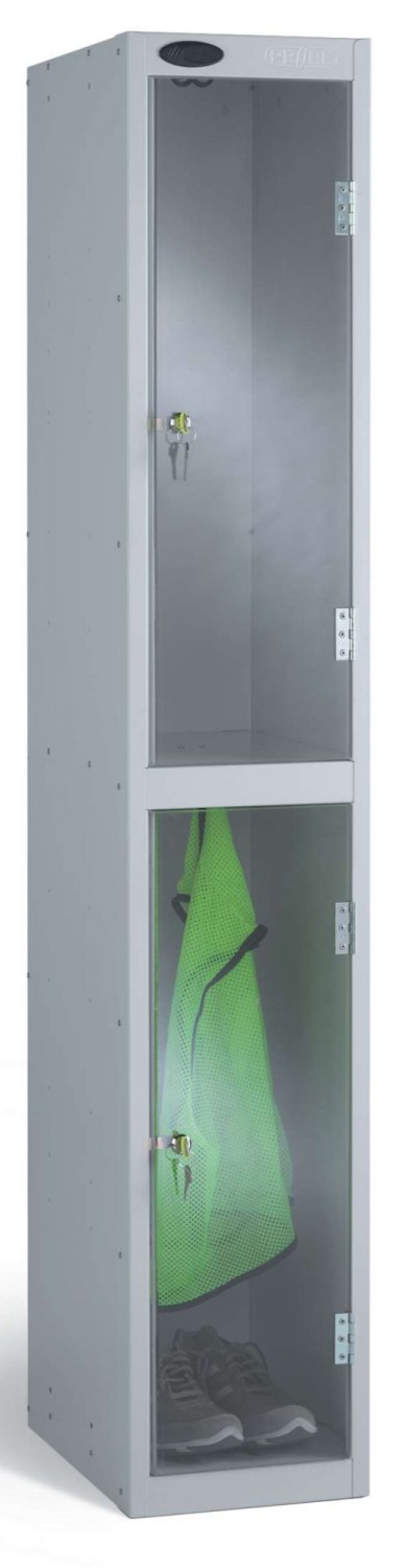 An image of Two Door Locker with Two Clear Doors