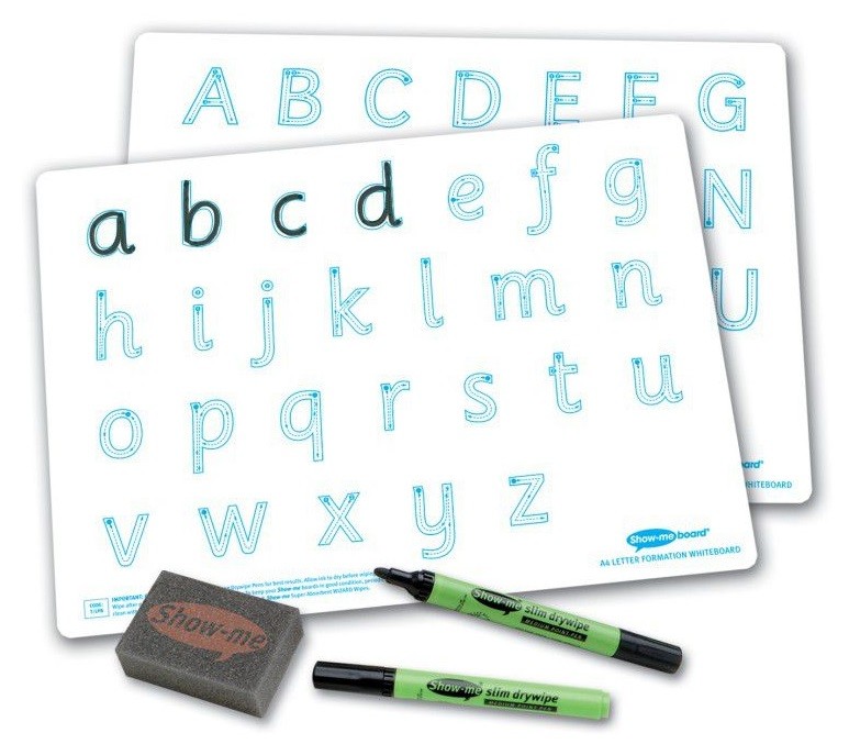 An image of Show Me Letter Formation Drywipe Boards