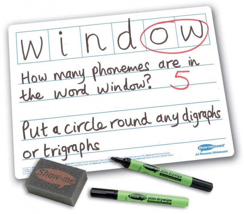 An image of Show Me 6 Frame Phonics Drywipe Boards