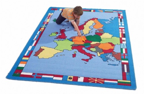 An image of Giant European Map Rug