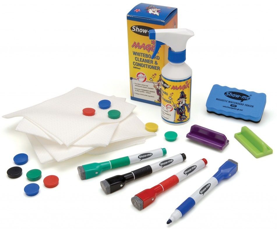 An image of Show Me Premium Magnetic Whiteboard Kit