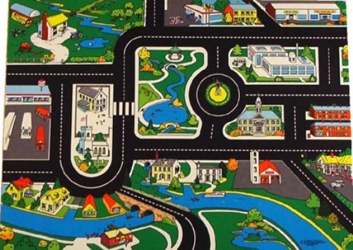 An image of Large Town Roadway Playmat