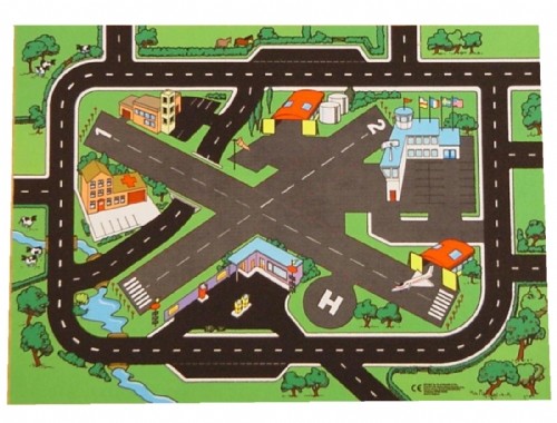 An image of Airport and Roadway Playmat