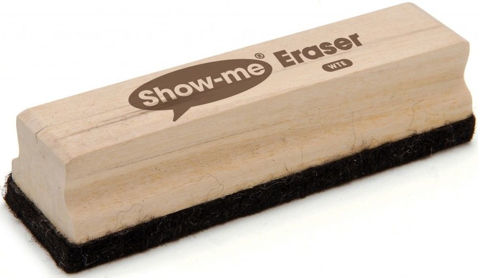 An image of Show Me Large Wooden-Handled Erasers - Whiteboards