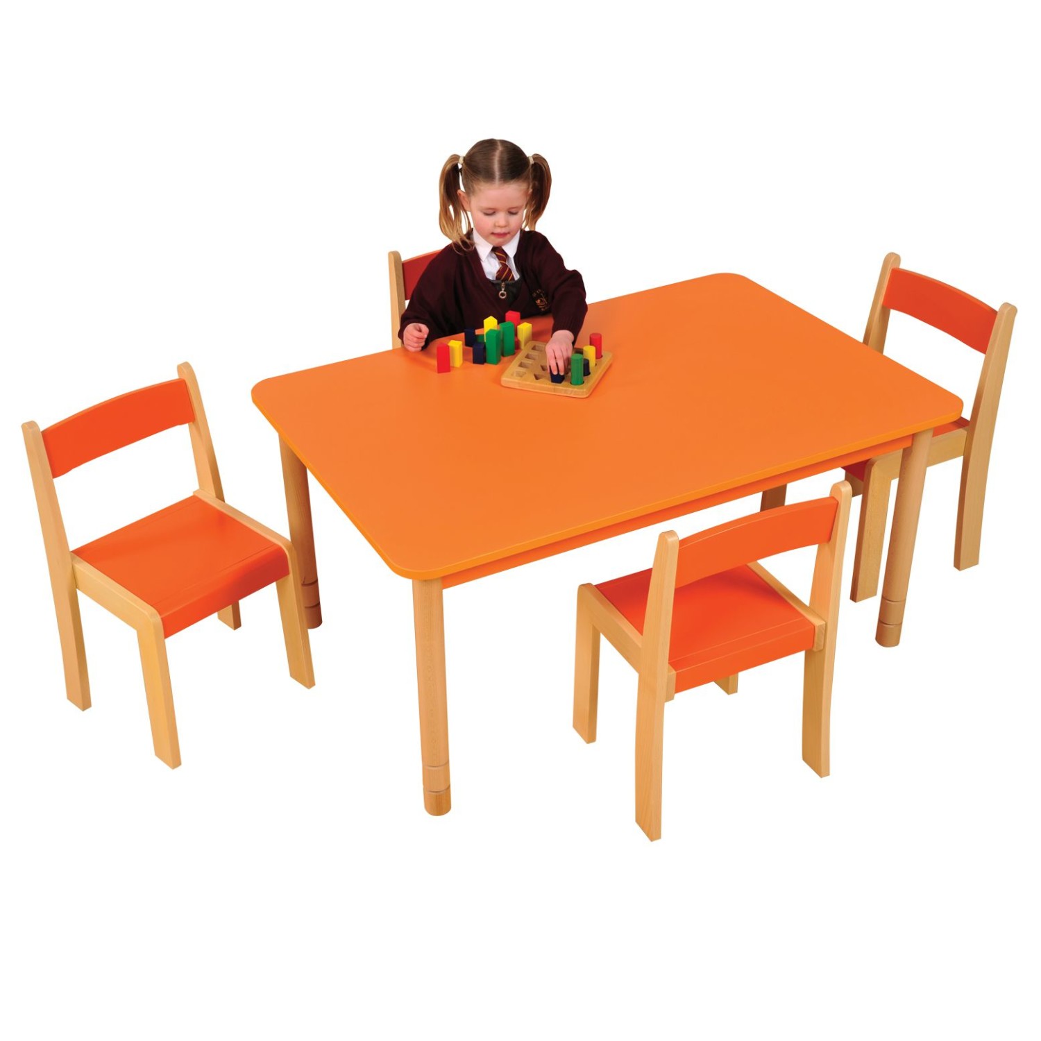 An image of JS Height Adjustable Rectangular Table - Tables