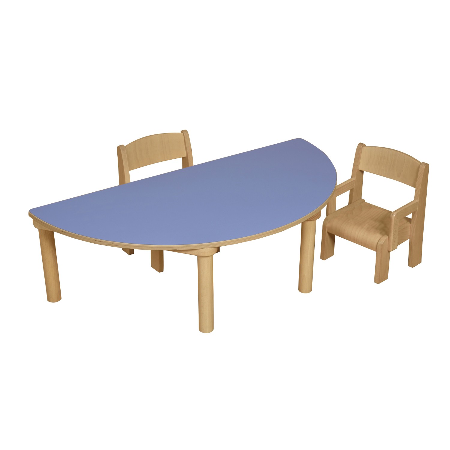 An image of JS Height Adjustable Half Moon Table - Tables