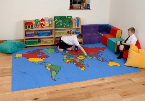 An image of Giant World Map Rug