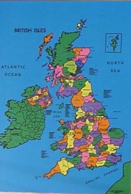 British Isles Map Cloth