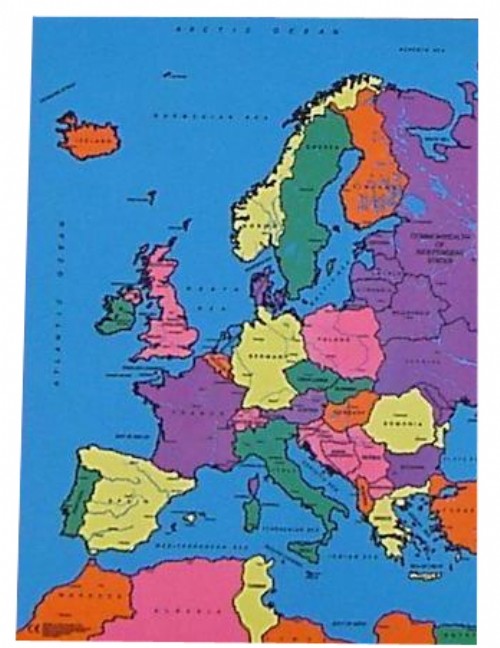 An image of Europe Map Cloth