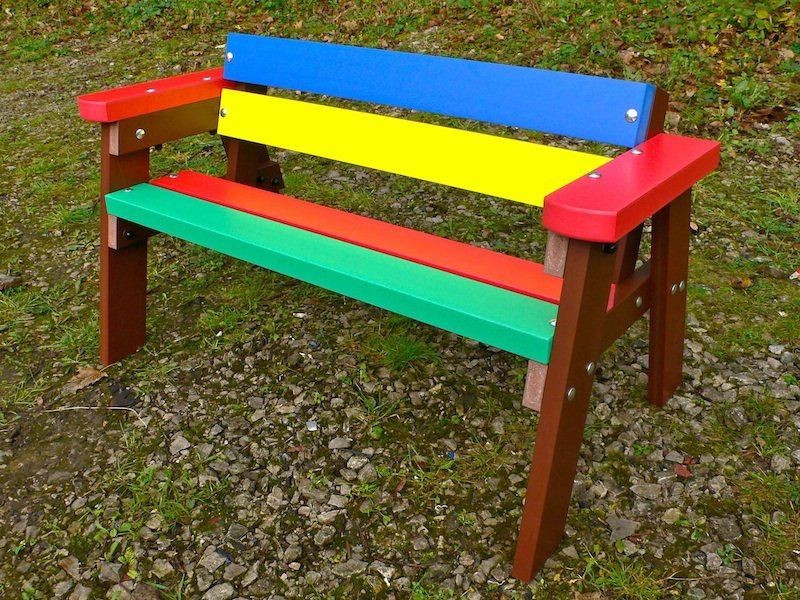 An image of Westlake Children's Coloured Outdoor Bench