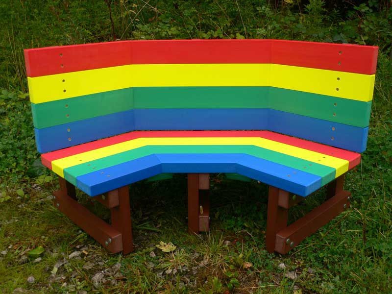 An image of Westlake Rainbow Buddy Bench