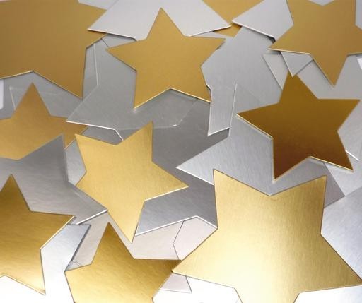 An image of Card Gold & Silver Stars