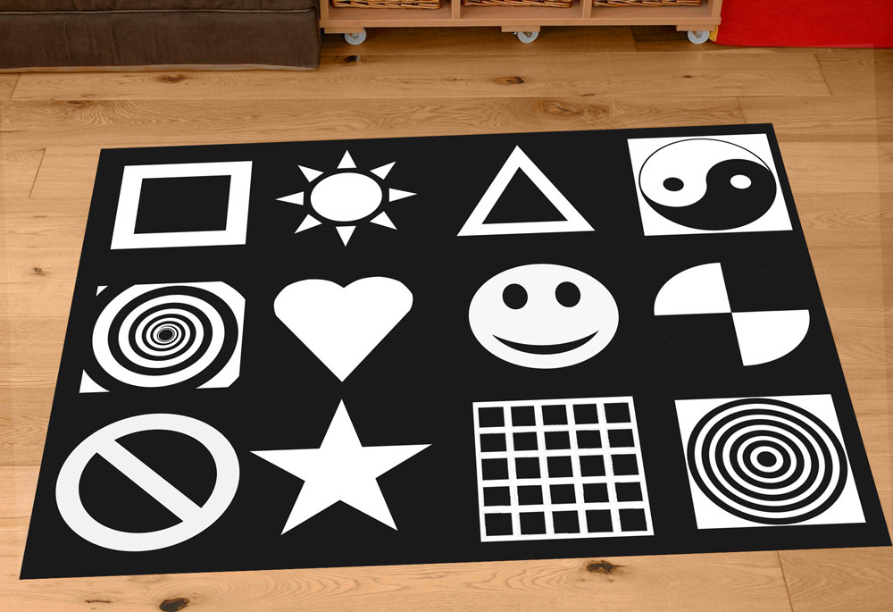 An image of Black & White Nursery Mat