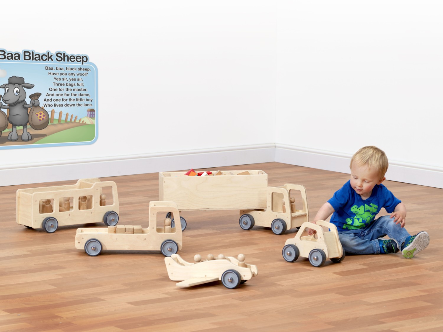An image of Giant Wooden Vehicle Set