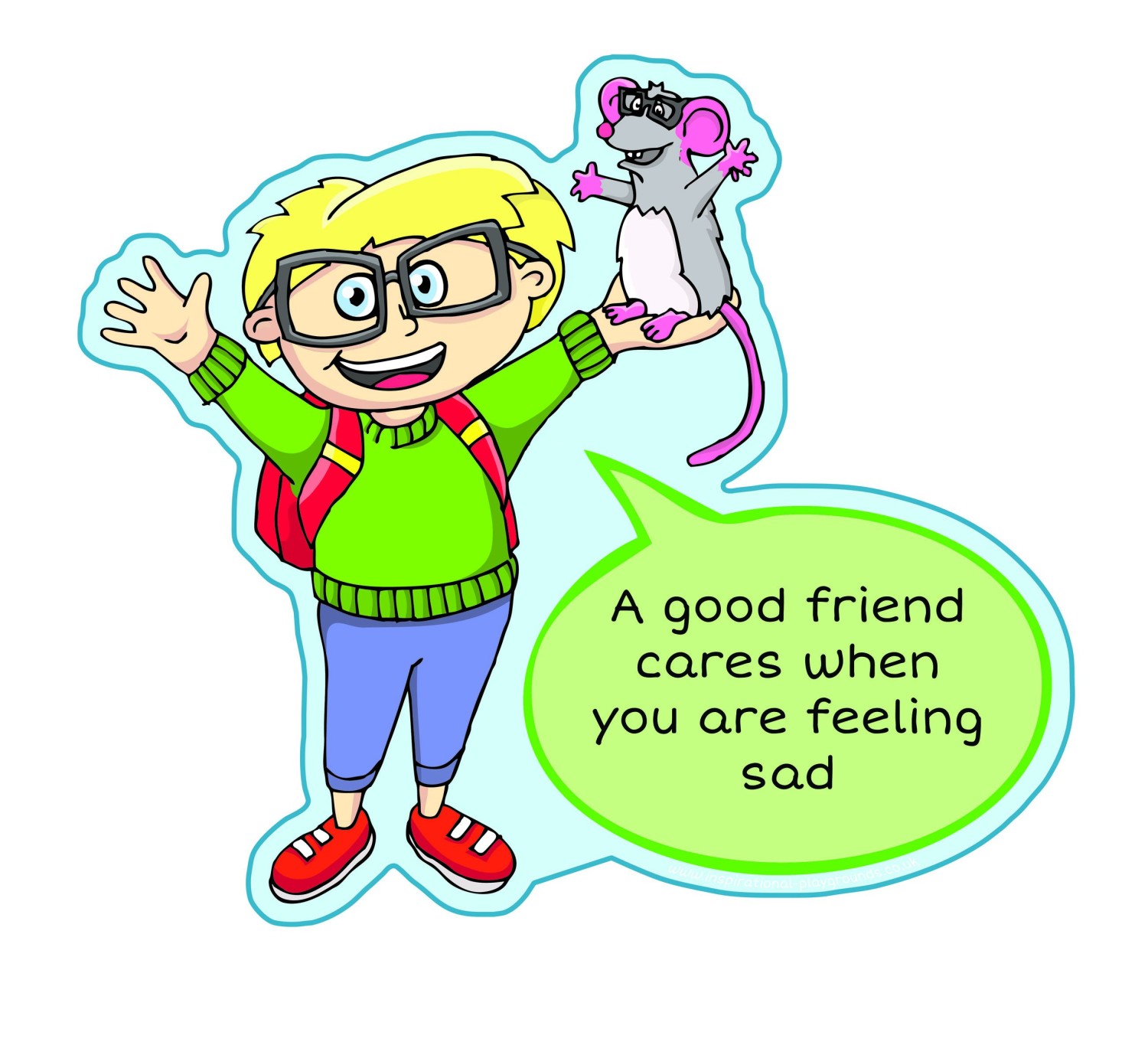 An image of Cares When You're Feeling Sad Good Friend Sign