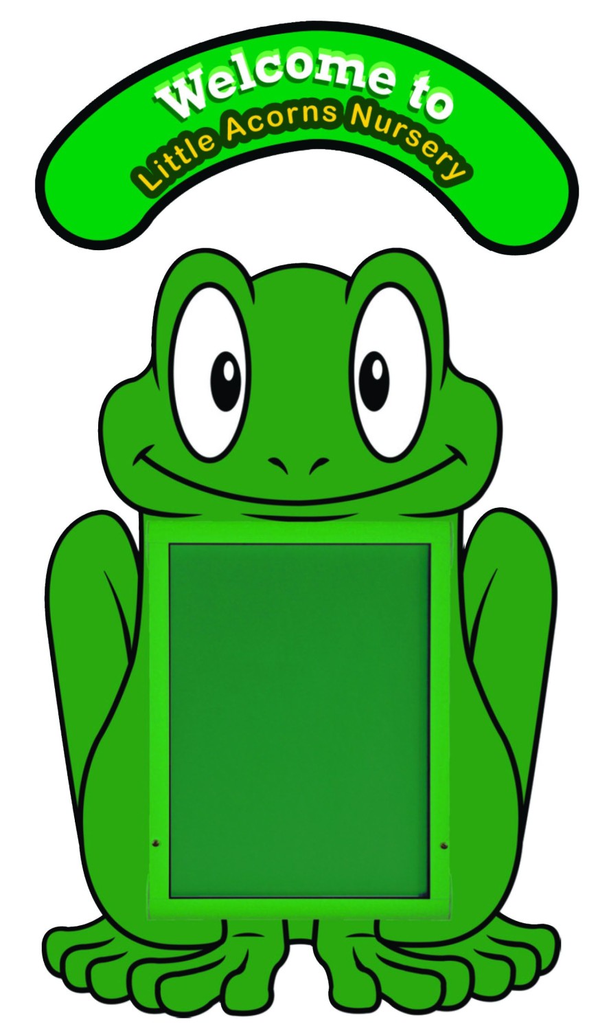 An image of Outdoor Welcome Green Frog Sign