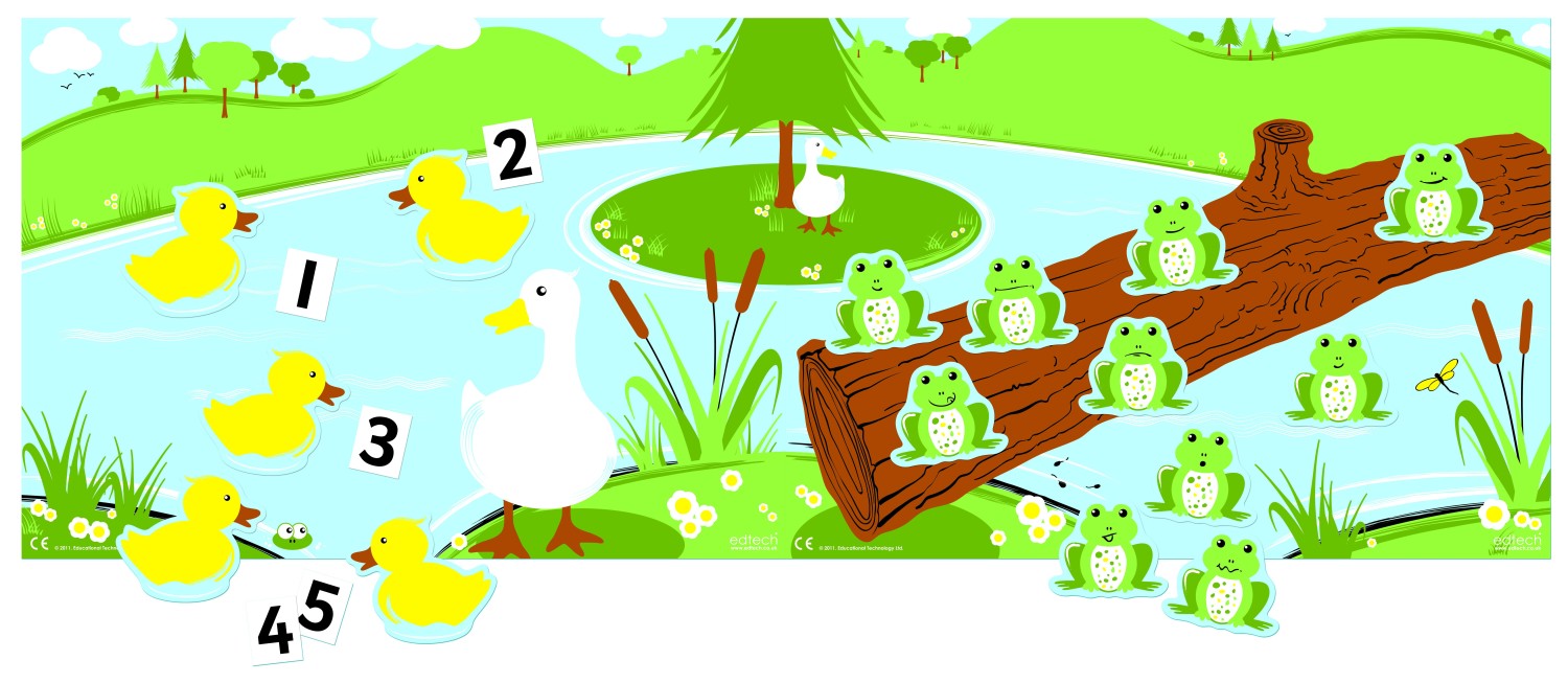 An image of 5 Little Ducks Went Swimming & 10 Little Speckled Frogs Set