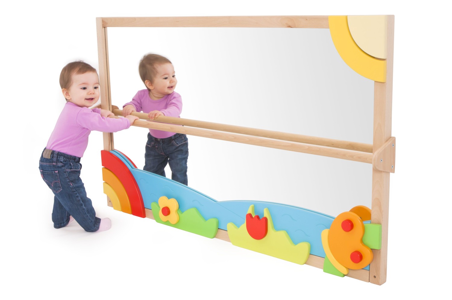 An image of Large Pull & Play Toddler Mirror