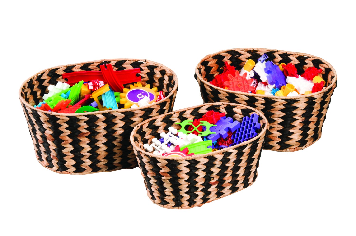 An image of Helios Zebra Oval Basket Set