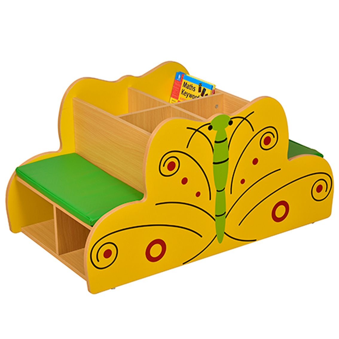 An image of PS Butterfly Book Storage & Bench - Themed Storage