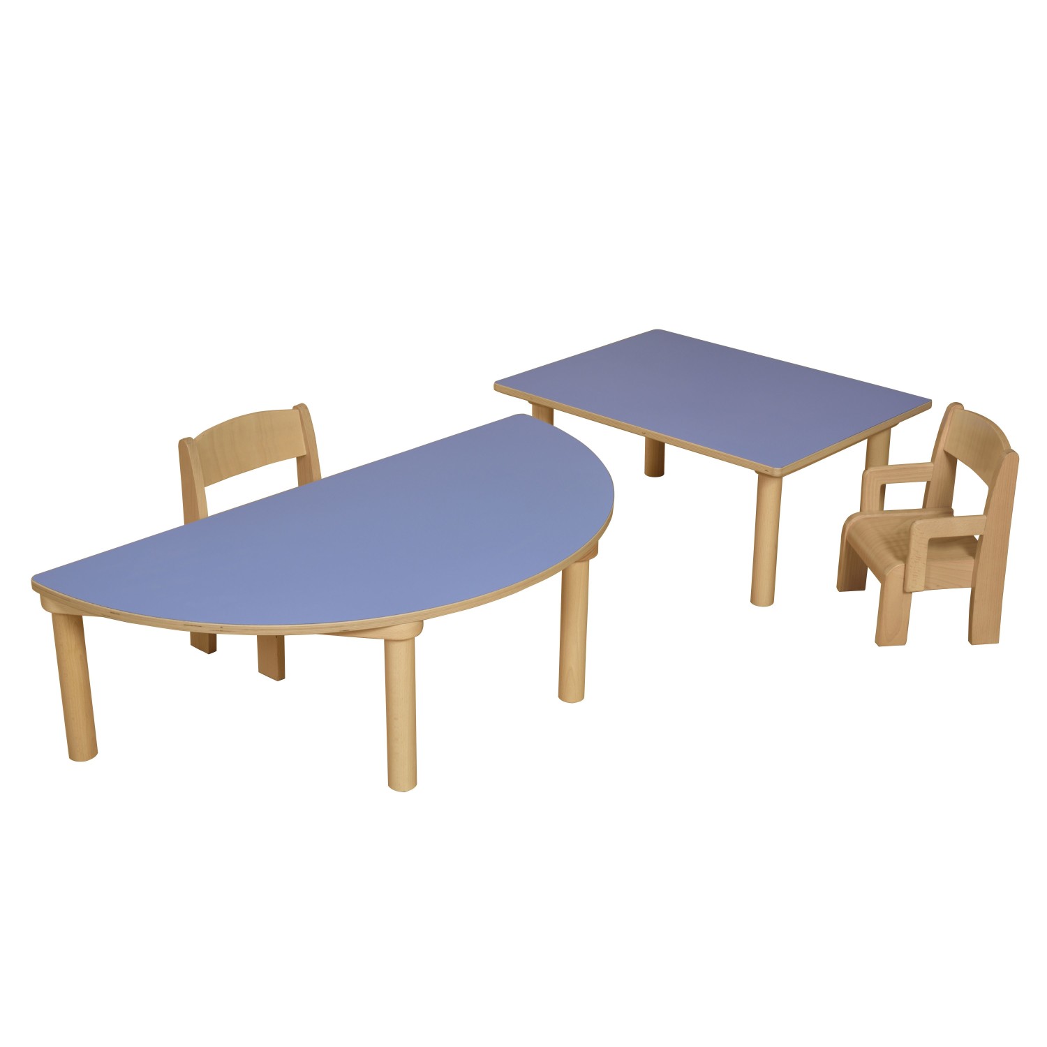 An image of PS Half Moon Height Adjustable Table - Tables