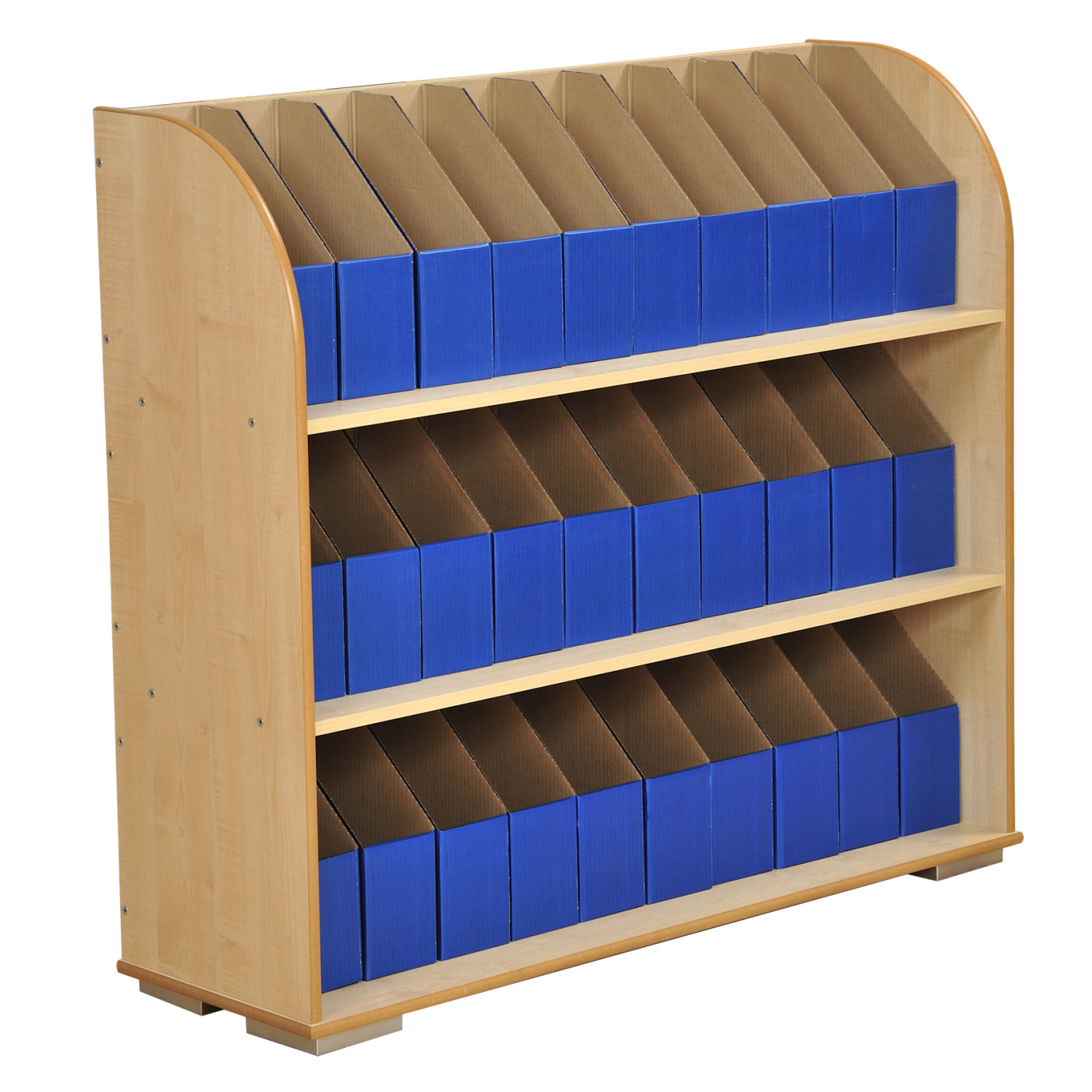 An image of 3 Shelf Maple A4 Bookcase