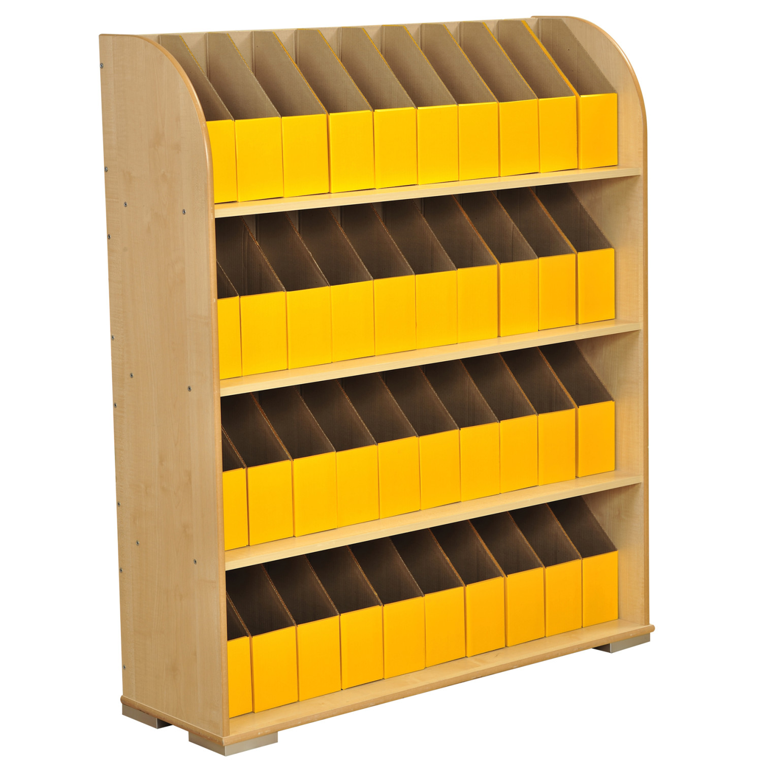 An image of 4 Shelf Maple A4 Bookcase