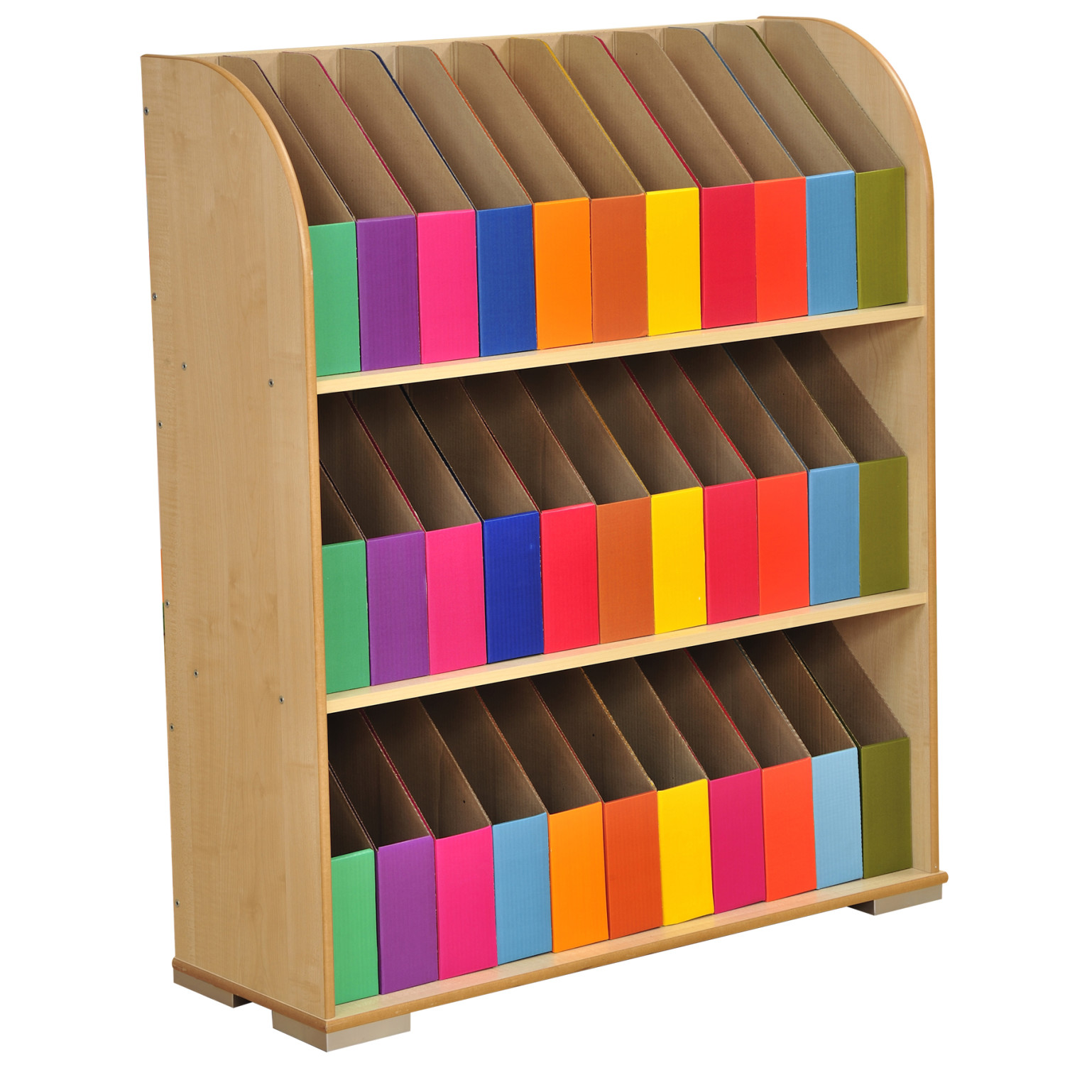 An image of 3 Shelf Maple Foolscap Bookcase