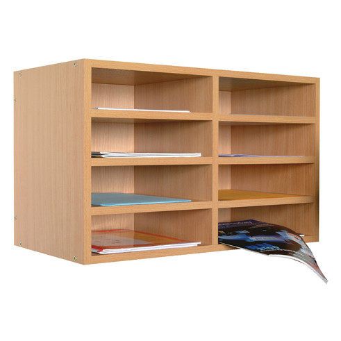 An image of Beech Wall Mounted Literature Organiser