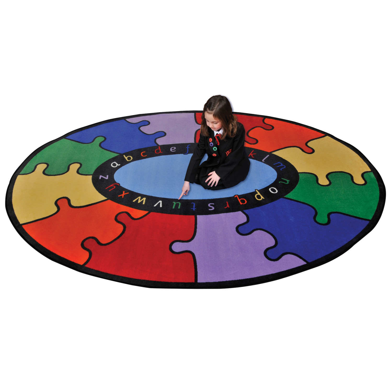 An image of ABC Rainbow Puzzle Learning Rug