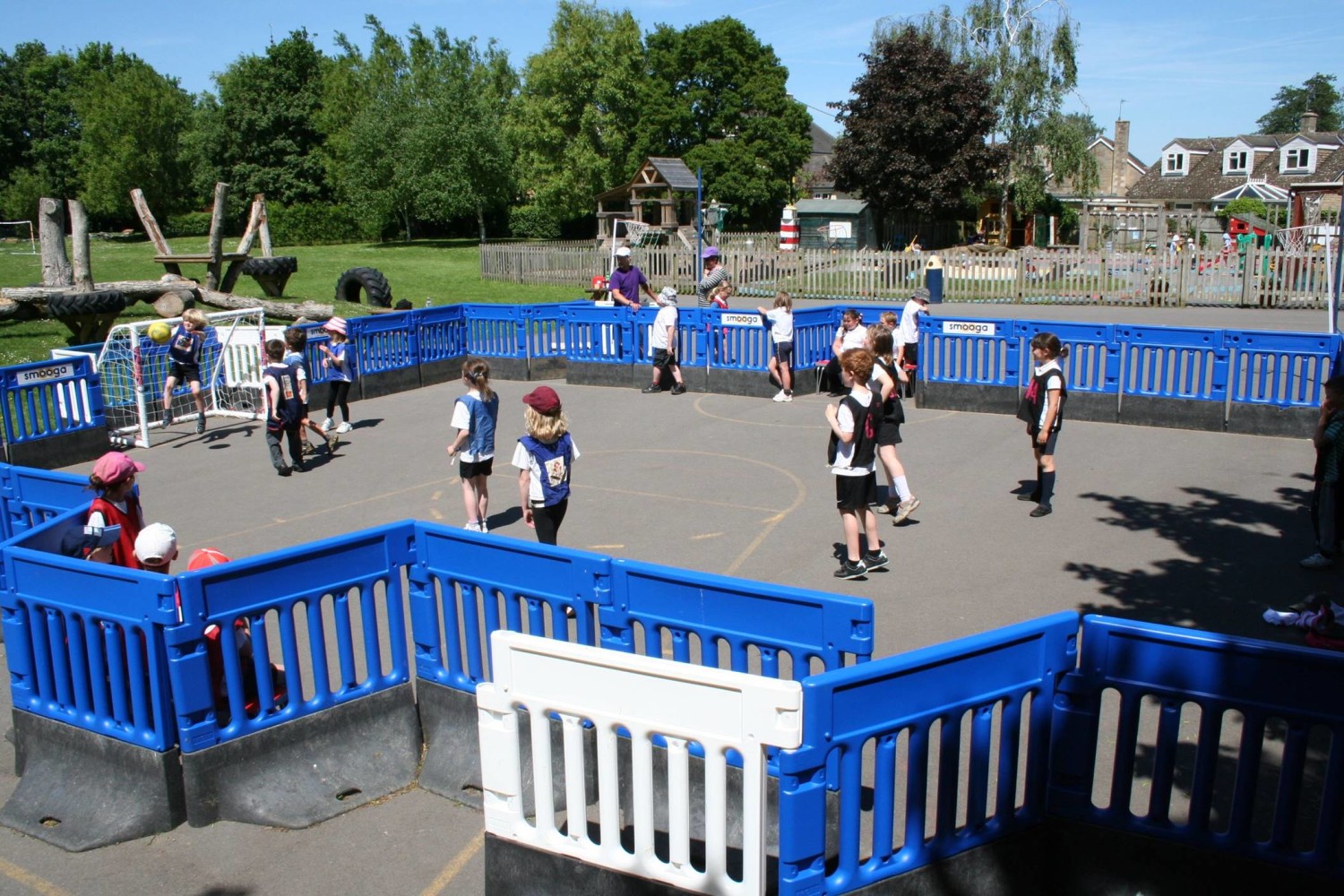 An image of Smart Multi Use Game Area Playground Barriers