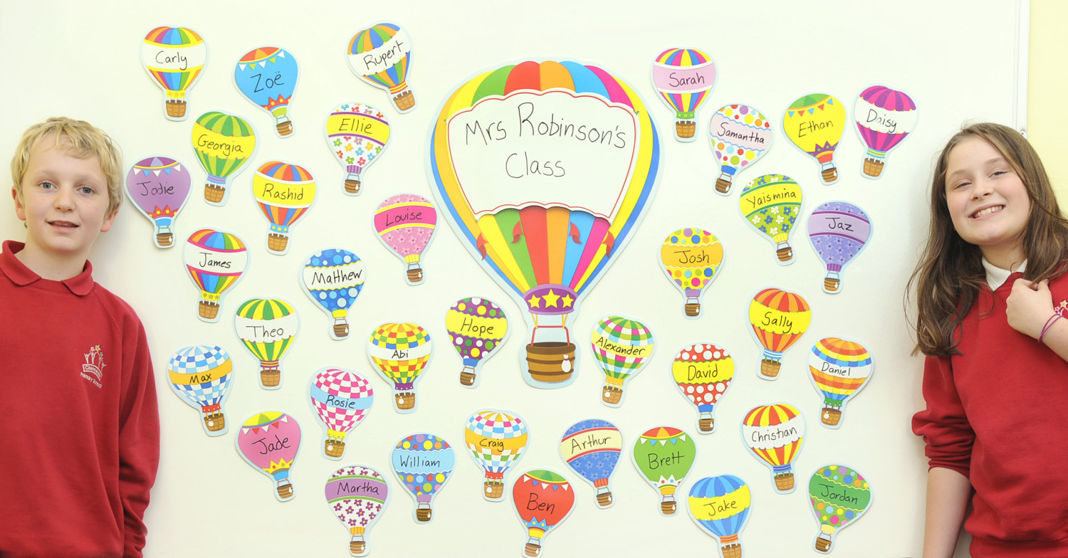 An image of Hot Air Balloons Bulletin Board