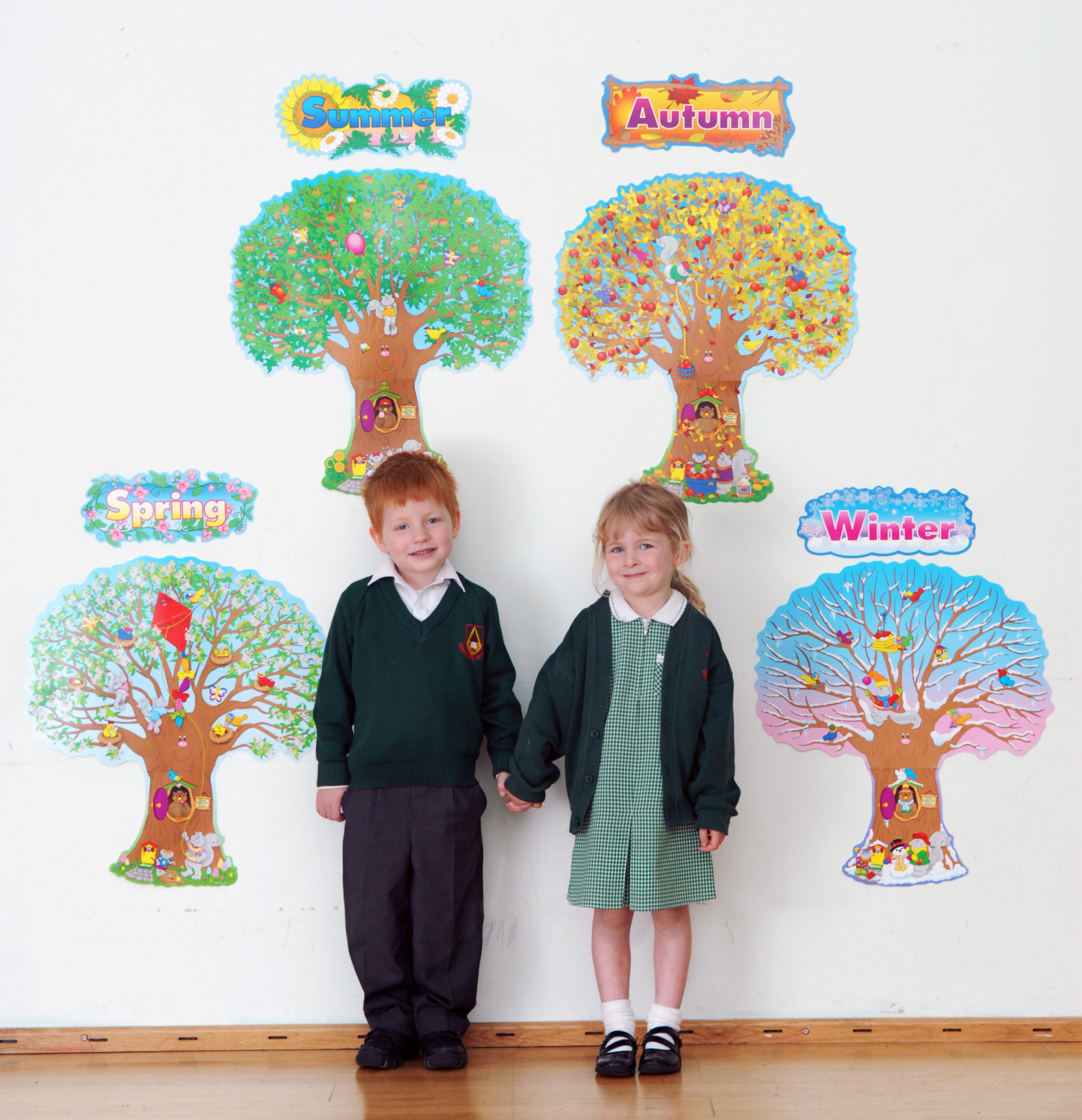 An image of Four Seasons Trees Bulletin Board Pack