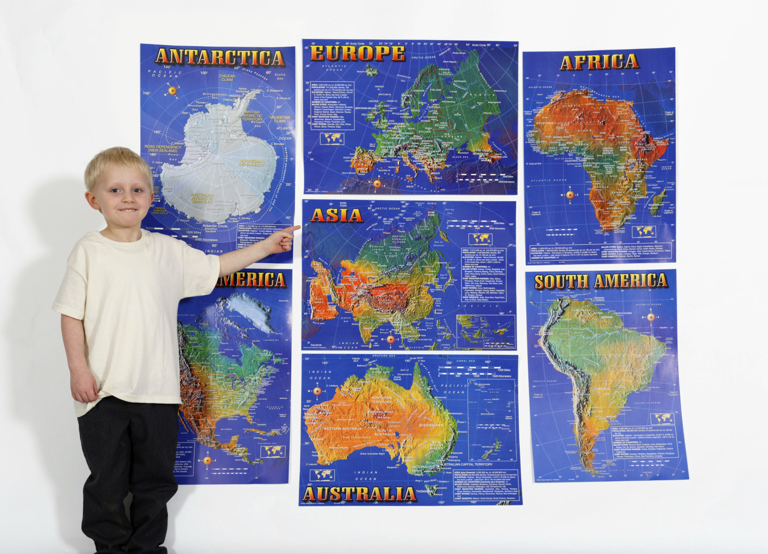 An image of Seven Continents of the World Bulletin Board Pack