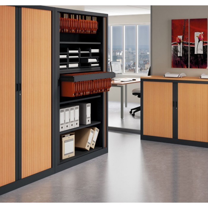 An image of Top Line Two Tone Tambour Cupboards