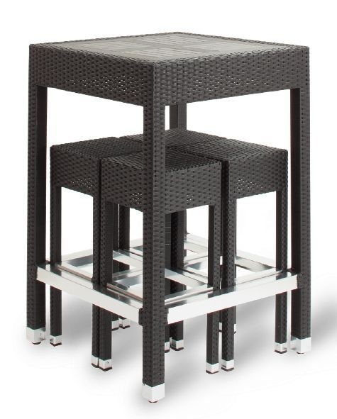 An image of Susie Outdoor Weave Bar Height Set