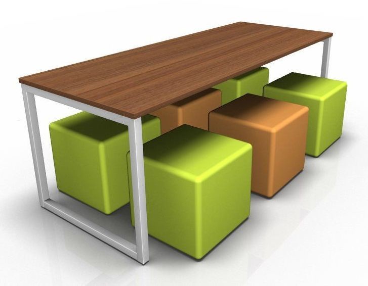 An image of Nobu Hoop Dining Bench Set - 6 Seater - School Dining Tables