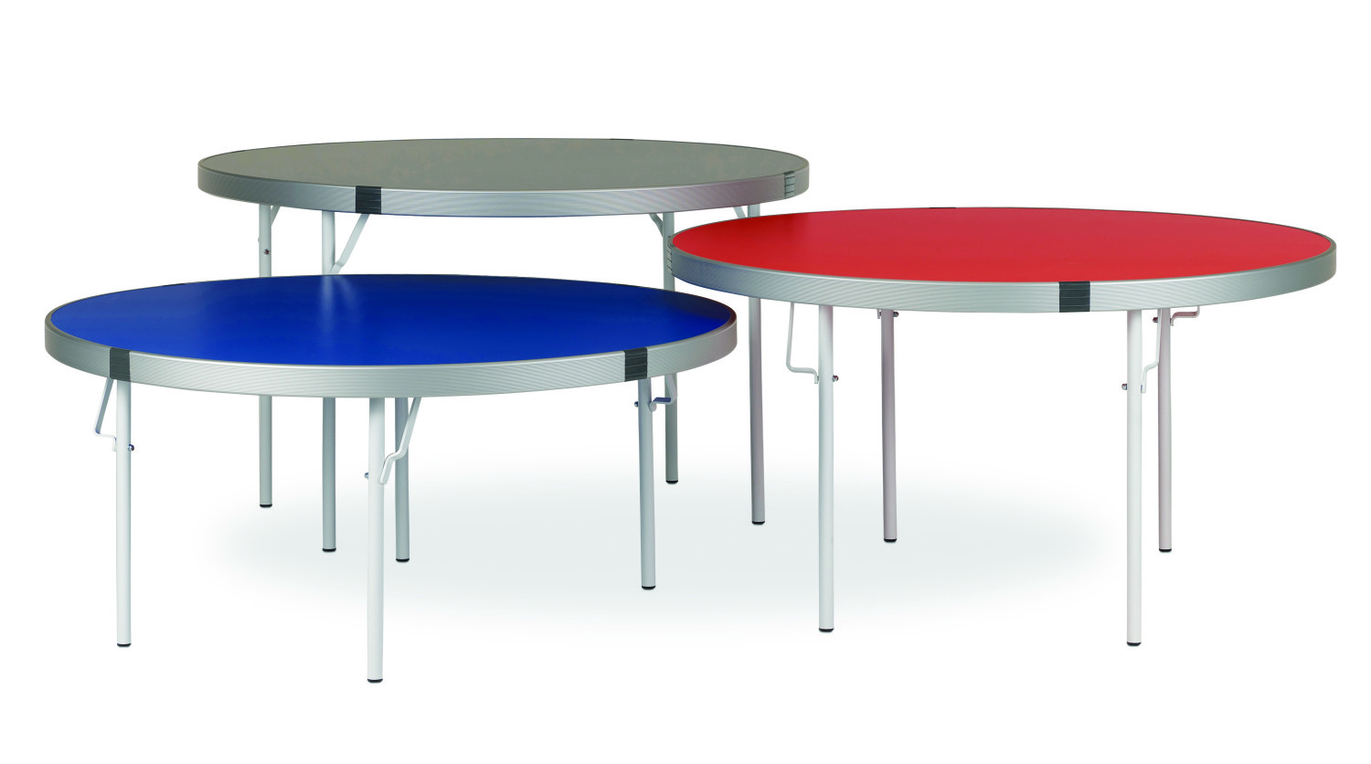 An image of Space Fast Fold Round Table - Folding School Dining Tables