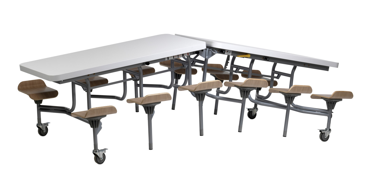 An image of Space Mobile Folding Dining Tables- 12 Seat - Folding School Dinin...