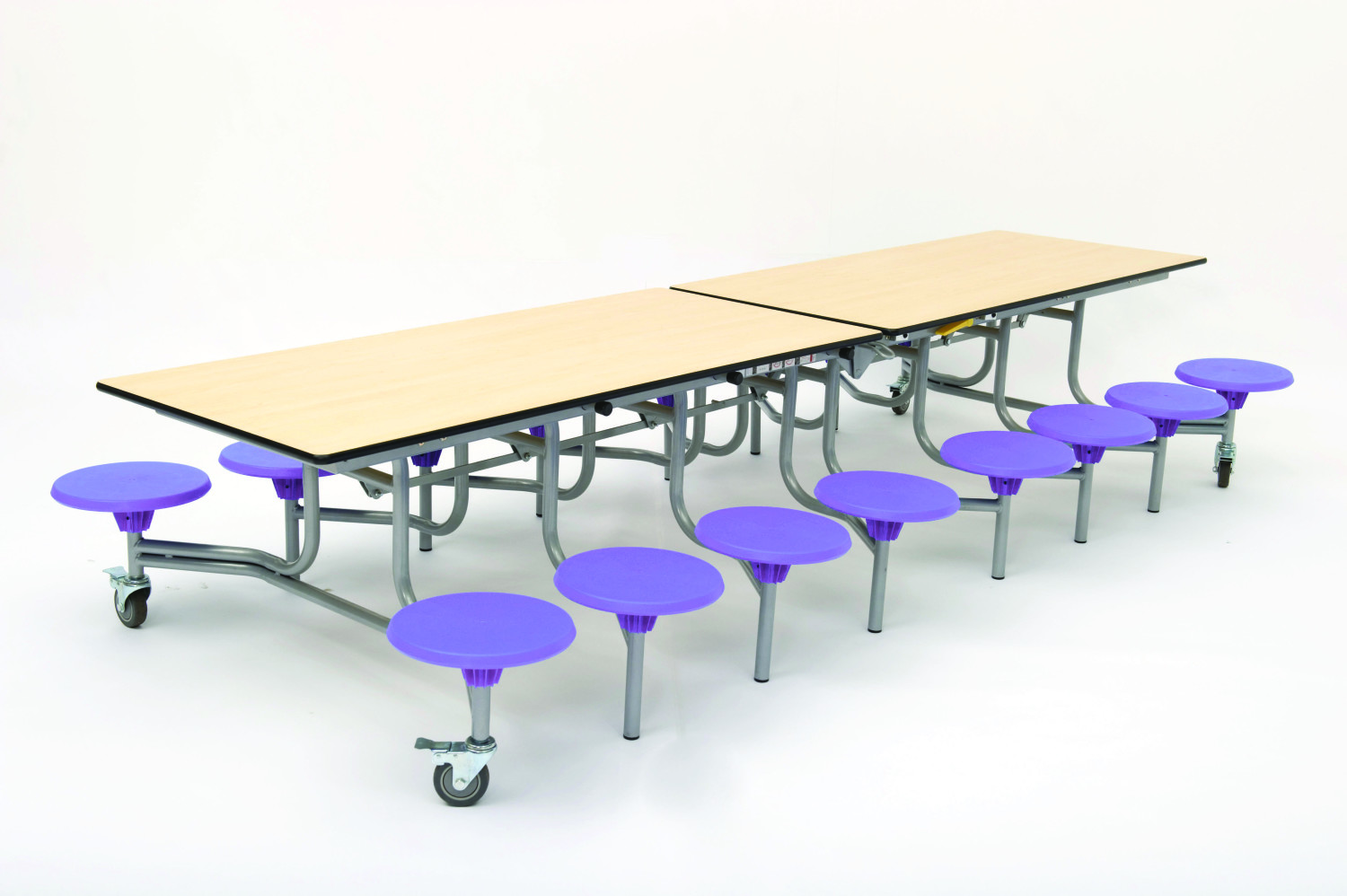 An image of Space Folding Table Seating Unit- 16 Seats - Folding School Dining...