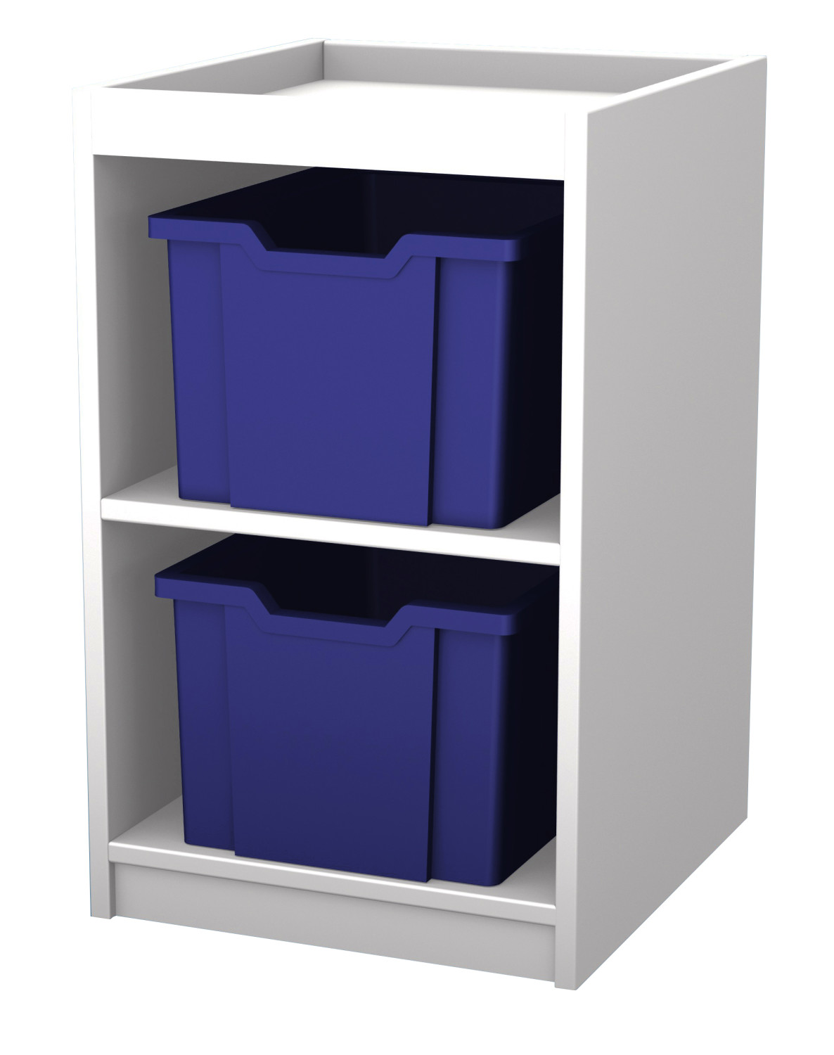 An image of Mexo White and Bright Cube- 2 Drawers - Coloured Storage