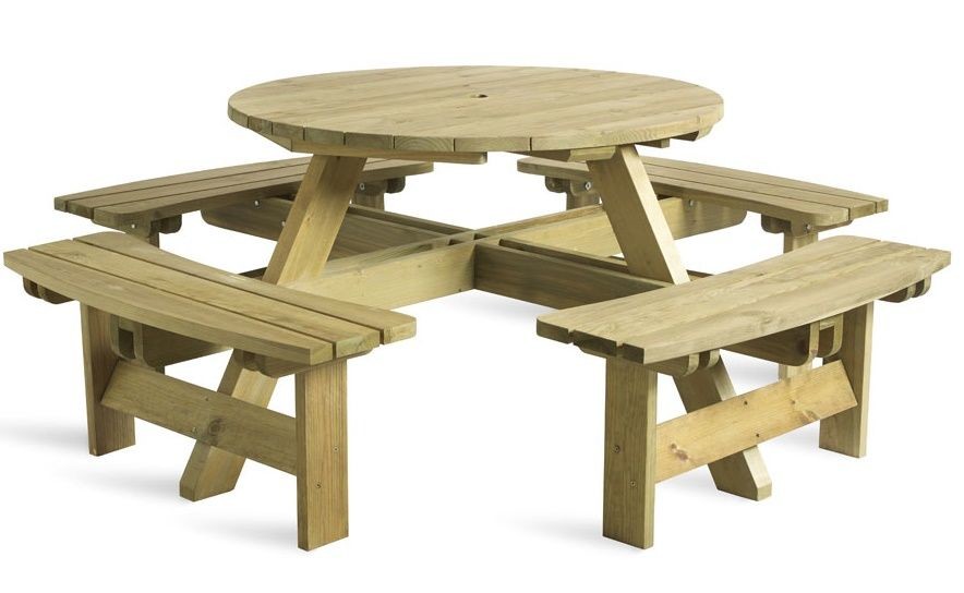 An image of Clio Circular 8 Seater Picnic Set - Outdoor Furniture