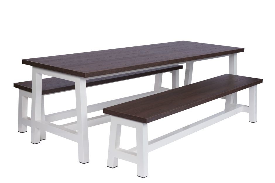 An image of Swerve Canteen Bench Dining Sets - School Canteen Tables and Chair...