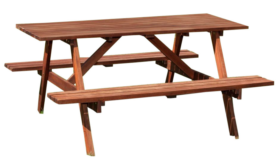 An image of Bridford Six Seater Outdoor Picnic Table - Outdoor Tables and Benc...