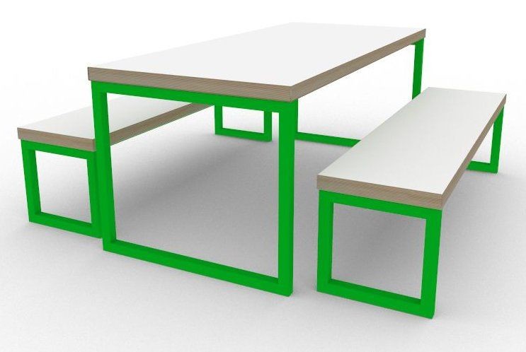 An image of Dartford Bench Dining Set - School Canteen Tables and Chairs