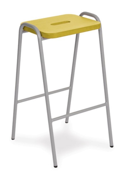 An image of E Series Beech & MDF Flat Top Laboratory Stool - Lab Stools