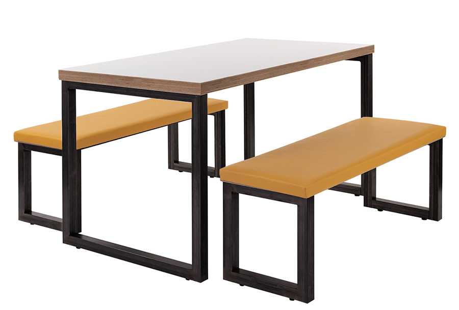 An image of Craven Upholstered Bench Dining Set - School Dining Tables