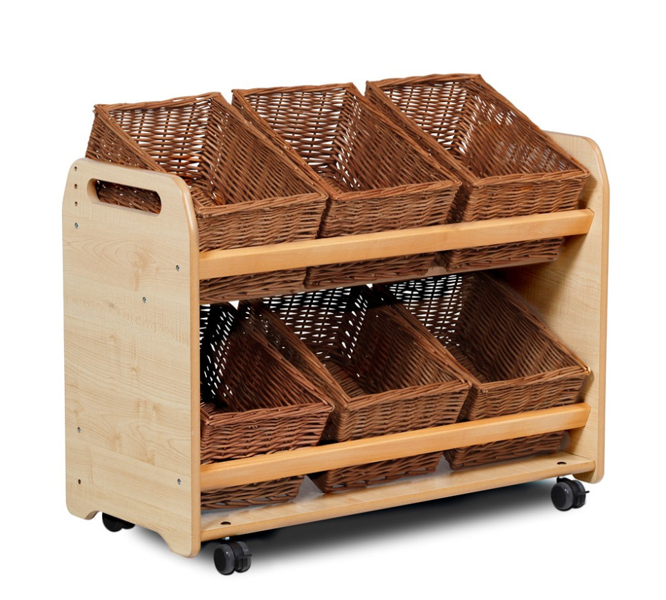 An image of Kidre Tilt Tote Storage (660 x 900mm) - Wood and Coloured Storage